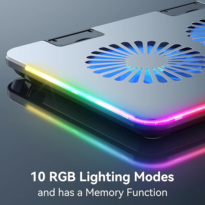 Upgarde Metal RGB Laptop Cooling Pad Gaming Laptop Cooler - Image 5