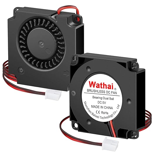2Packs Wathai DC Blower Fan 4010 Radial Cooling Fan 5V 2 Pin DC 40mm x 10mm by Wathai