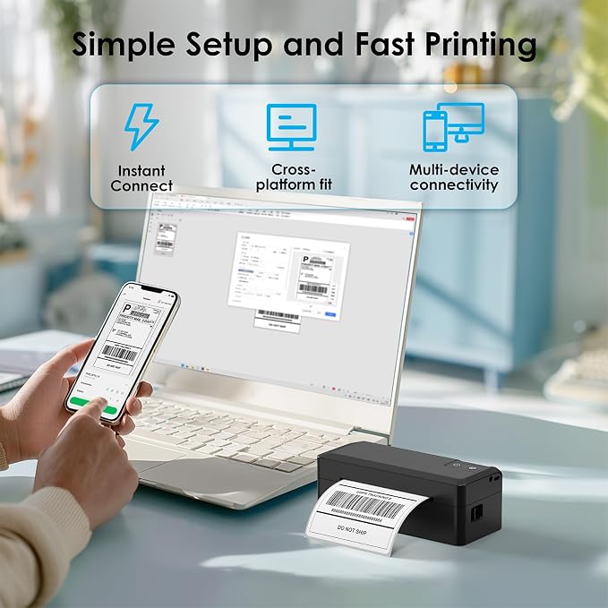 Shipping Thermal Label Printer, 4x6 Portable Label Printer, Support iPhone - Image 6