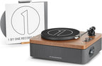 1 by ONE All-in-One Vinyl Record Player, HiFi Turntable Built-in Speakers by 1byoneProductInc