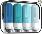 Travel Bottles for Toiletries, Tsa Approved 2oz Travel size Bottles, BPA Free by Mrsdry