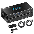 4K@120Hz USB-C HDMI2.1 KVM Switch by EZCOOTECH