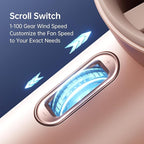 JISULIFE Portable Handheld Fan, Speed Adjustable Turbo Mini and 3600mAh Battery - Image 4