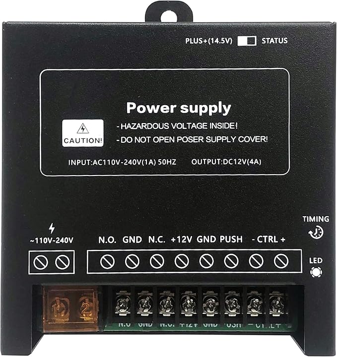 Waterproof Electric Magnetic Fingerprint Door Access Control Kit - 1200 lb - Image 5