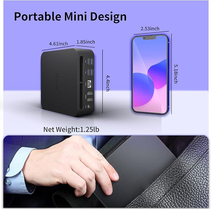 Mini Gaming PC, AMD Ryzen 9 7940HS 32GB DDR5 1TB SSD 5600 MHz, Alloy 9 Desktop - Image 6