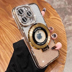 Magnetic Kickstand Case for iPhone 15 14 13 12 Pro Max Sparkling Diamond Cover - Image 2