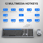 Wireless Keyboard and Mouse Combo, Ultra Slim Design Full Size Keyboard and 3 - Image 7