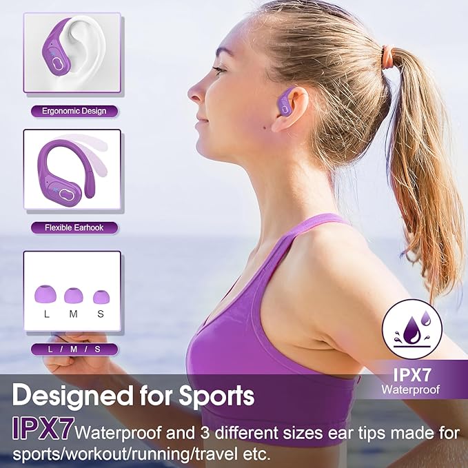 Wireless Earbuds 75hrs Bluetooth 5.4 Headphone Sport, 2026 Bluetooth Earbuds - Image 5