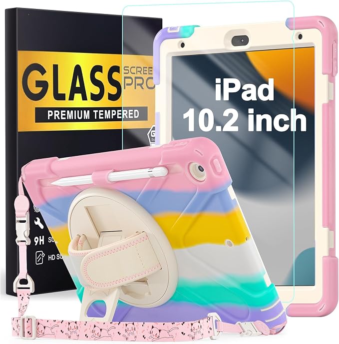 BLOSOMEET Case for iPad 9th/8th Generation 2021/2020 10.2 Inch for Kids Girls by BLOSOMEET