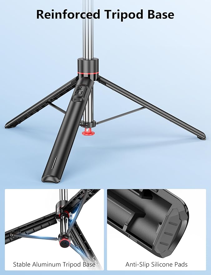 70'' Automatic Tripod, Extendable Selfie Stick Phone - Image 9