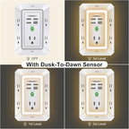 3-Sided Outlet Extender with Night Light - Image 5