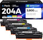 204A Toner Cartridge 4-Pack High Yield Replacement by JCTONER