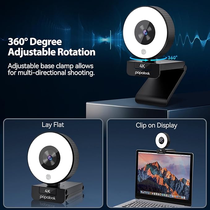 papalook 4K Autofocus Webcam - Image 6