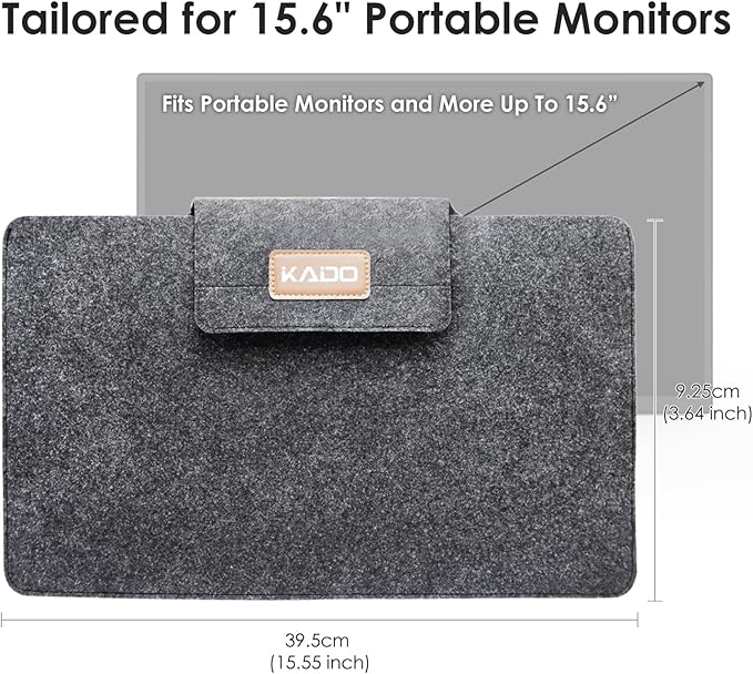 Kado 15.6 Inch Portable Monitor Case Sleeve Bag Made - Image 3
