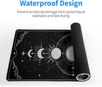 Sun Moon Gaming Mouse Pad Black Large Mouse Pad - Image 4