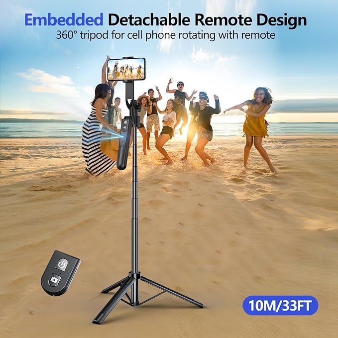 Auto Face Tracking Tripod with 360 Rotation Stand, 70.9" Ai Motion Tracking - Image 8