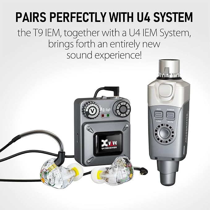 Xvive U4T9 Wireless in-Ear Monitor System, U4 in-Ear Monitor System, T9 IEM - Image 4