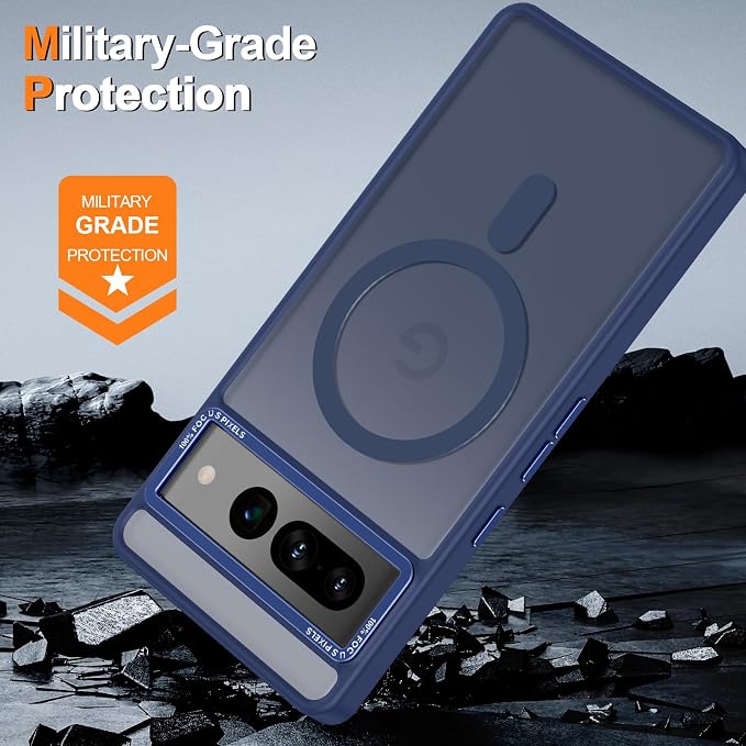Magnetic for Google Pixel 7 Pro Case, Shockproof Slim Translucent Matte - Image 6