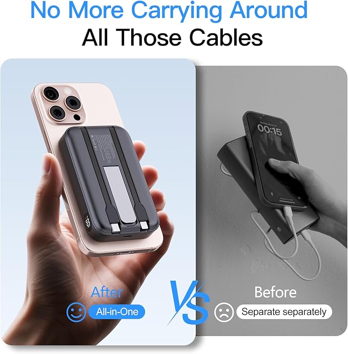 2025 Latest Portable Charger, 16800mAh Magnetic Wireless Power Bank - Image 5
