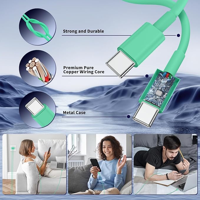 Super Fast Samsung Charger Type C, 45W Dual Port USB C Fast Charger Block & - Image 5