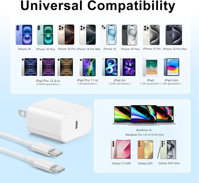iPhone 16/15 Pro Charger Fast Charging, iPad Air/Pro 13/12.9/11inch - Image 6
