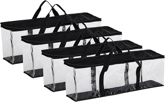 Fasmov Set of 4 DVD Storage Bags Hold up to 160 DVDs, Water Resistant DVD by Fasmov