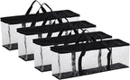 Fasmov Set of 4 DVD Storage Bags Hold up to 160 DVDs, Water Resistant DVD by Fasmov