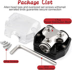 2 Way Power Distribution Block 1x 0 GA in 2X 0 GA Out Circuit Protector - Image 4