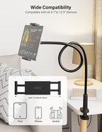 Flexible Gooseneck Tablet Holder, 360° Adjustable Phone Mount - Image 3