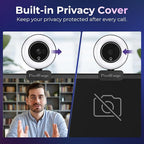 4K Webcam for PC with Microphone & Light & Privacy Cover, Web Camera for - Image 5