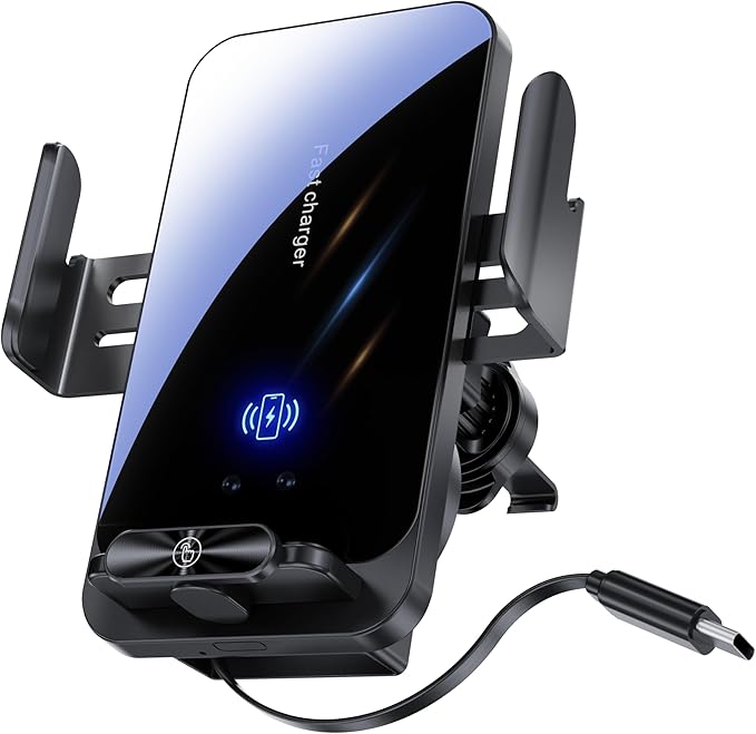 Magnetic Phone Holder Car Wireless Charger, 66W Fast Charging Phone Mount 360 by HOLIKLJYTech%7CSmartInnovationResonantJourneys