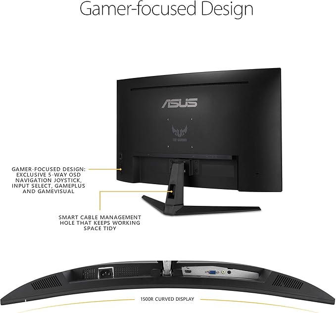 ASUS TUF Gaming VG328H1B 32” Curved Monitor, 1080P Full HD, Extreme Low Motion - Image 5