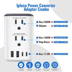 Voltage Converter Us to Europe, 220v to 110v Power Adapter, European Plug Power - Image 3