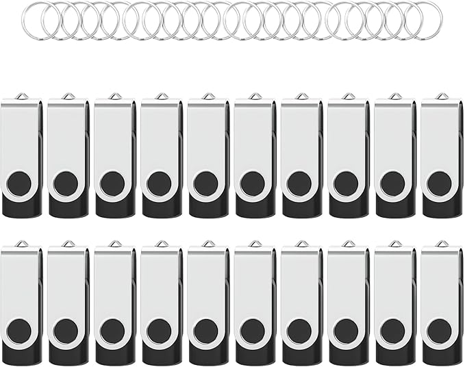 USB Flash Drives 4GB 20 Pack, Wooolken USB 2.0 Thumb Drives by WOOOLKEN