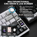 YUNZII AL80 Wireless Mechanical Keyboard, Full Aluminum CNC, Smart LCD Display - Image 7