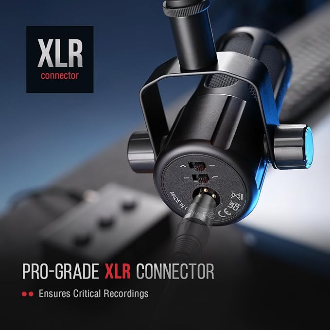FIFINE XLR Dynamic Microphone, Studio Vocal Mic - Image 5