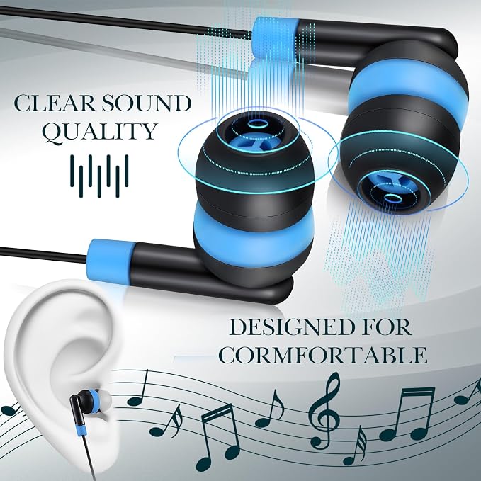 Kanayu 100 Pack Wired Earbuds Bulk - Image 3