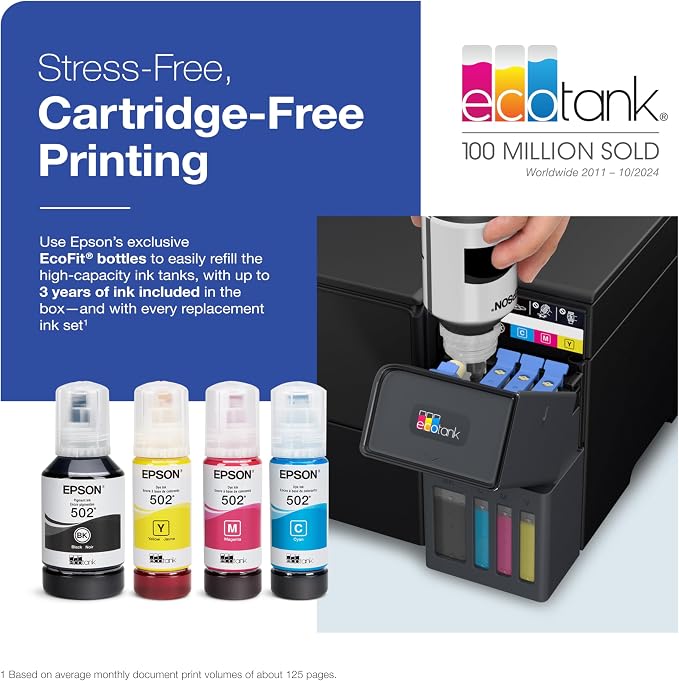 Epson EcoTank ET-2980 Wireless All-in-One Color Supertank Printer - Image 3