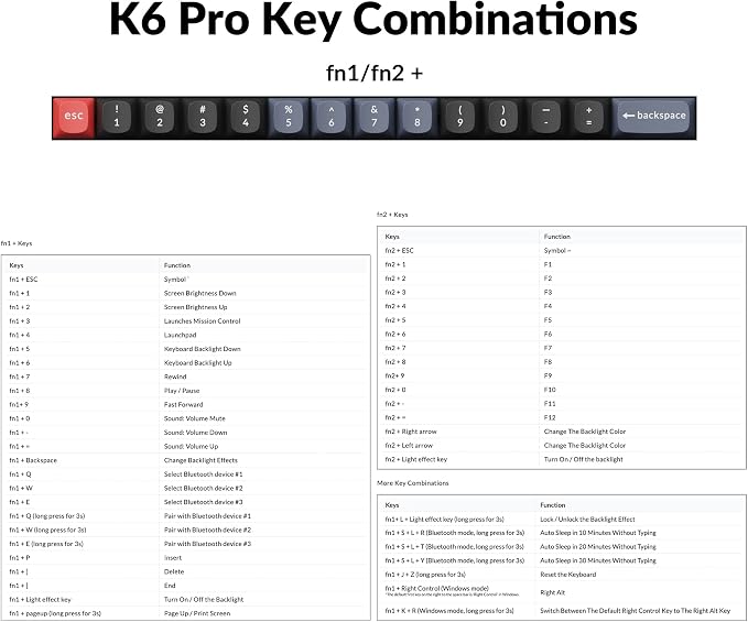Keychron K6 Pro Wireless Custom Mechanical Keyboard, QMK/Launcher Programmable - Image 7
