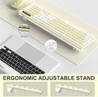Wireless Keyboard and Mouse Combo, Full-Sized Wireless Keyboard and Adjustable - Image 4