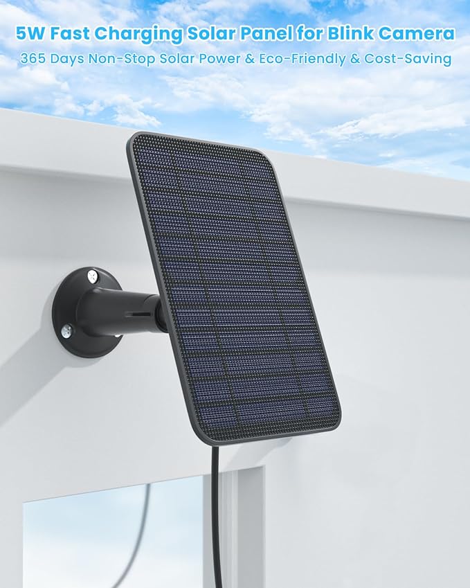 5W Solar Panel for Blink Camera Outdoor, Solar Panel Charger - Image 3