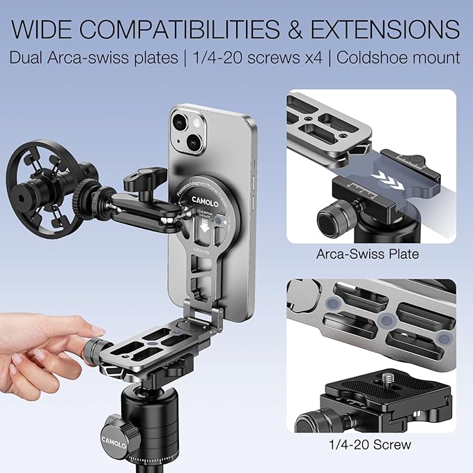 Magnetic Pocket Phone Tripod Foldable Compatible - Image 3