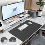 Desk Mat with Lip & Reinforced Stitched Edge|Non-Slip Waterproof PU Leather - Image 2