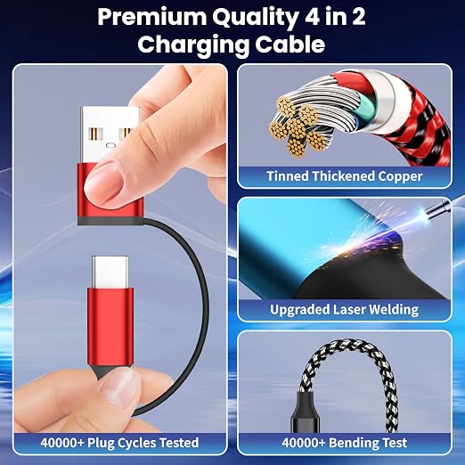 Travel Essentials 4in2 Multi Charging Cable - Image 6