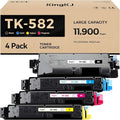 TK-582 TK582 Toner Cartridge Set 4-Pack High Yield Replacement by KingKJInkToner