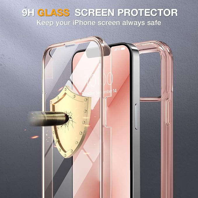 Miracase Glass Case for iPhone 13 Pro Max 6.7 inch, Upgrade Full-Body Clear - Image 3
