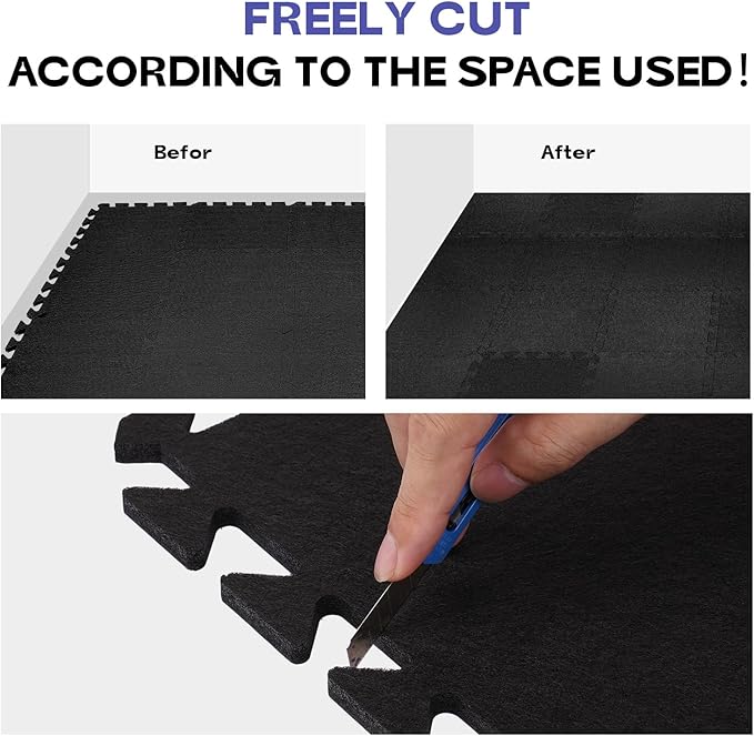 Starfavor Sound Absorbing Interlocking Floor Mats 20 Pcs, 11.8" x 11.8" - Image 5