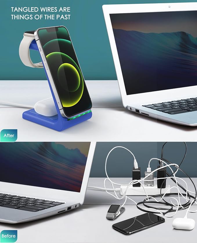 3 in 1 Wireless Charging Station, 2025 Upgraded Fast Desk Charger Station - Image 6