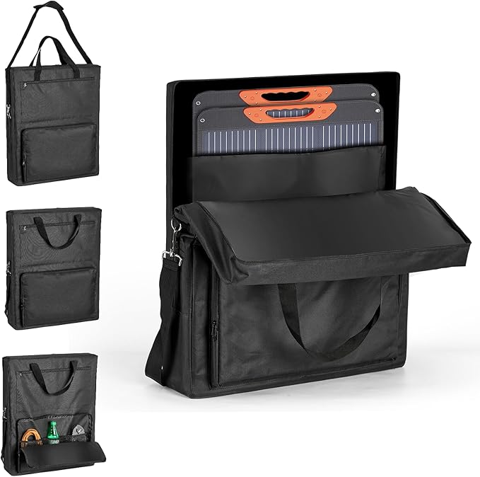 Bag for Portable Solar Panel 100w 200w, Waterproof Solar Panel Carrying Case by Fizentia