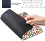 Mouse Pad, Floral Mouse Pad, Square Mouse Mat Waterproof Mousepad Non-Slip - Image 6